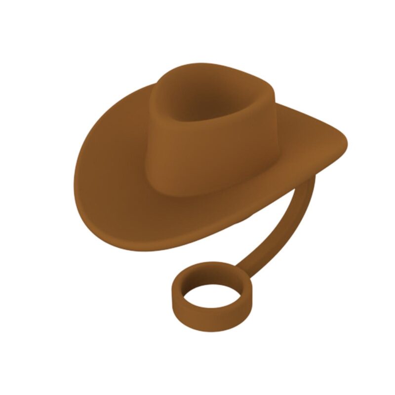 Silicone Cowboy Hat Straw Cover for Fun Drink - 3