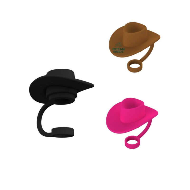 Silicone Cowboy Hat Straw Cover for Fun Drink