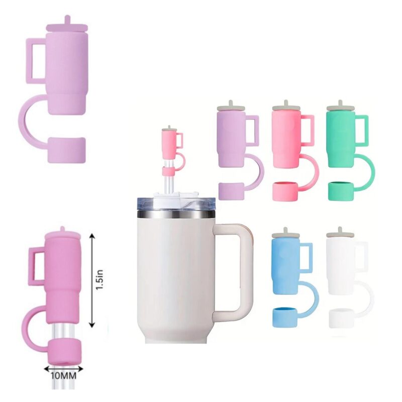 Cup Shaped Silicone Straw Topper - 1