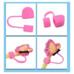 Cute Silicone Straw Topper Charms Set - 2