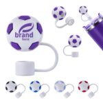 Silicone Soccer Ball Straw Topper