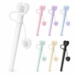 Heart-Shaped Silicone Straw Cover Caps