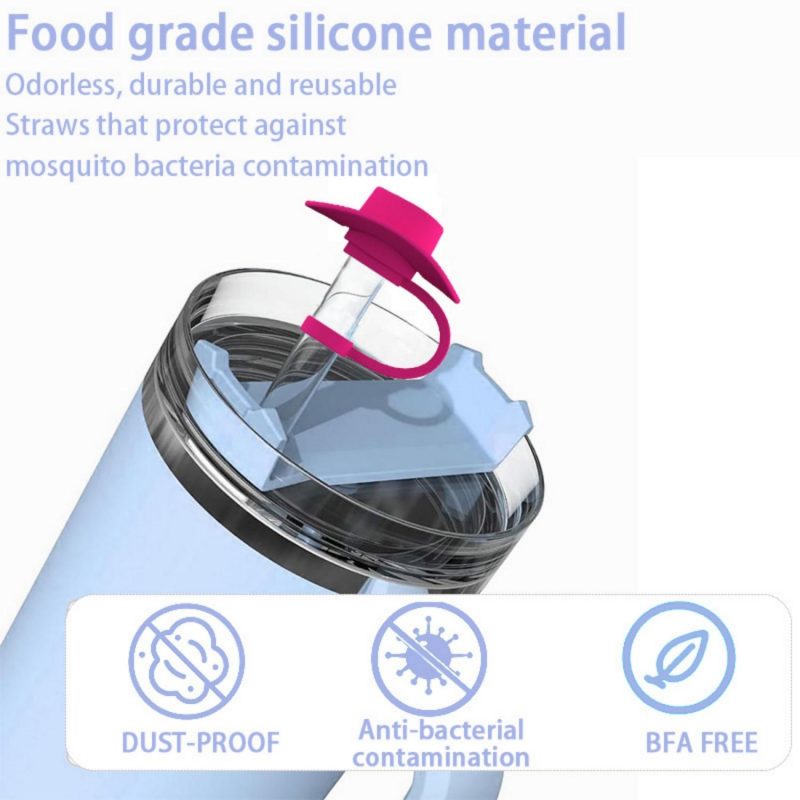Silicone Straw Topper Cover - 5