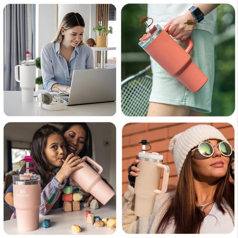 Silicone Straw Topper Cover - 6