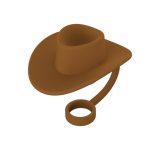 Cowboy Hat Silicone Straw Topper - 3