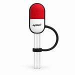 Silicone Straw Cover With Attached Retaining Loop