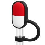 Silicone Straw Cover With Attached Retaining Loop - 2