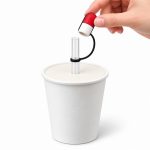 Silicone Straw Cover With Attached Retaining Loop - 3