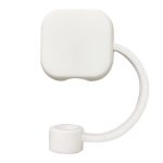 Silicone Straw Topper With Attached Strap - 3