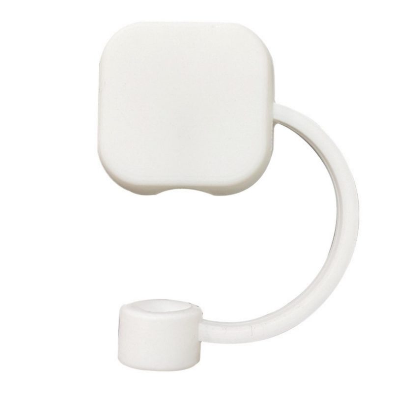 Silicone Straw Topper With Attached Strap - 3