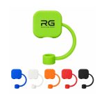 1.1" Square Silicone Tethered Straw Cover