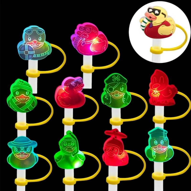 LED Flashing Duck Shape Straw Cover - 2