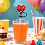 Novelty Straw Cover With Character Shape And Attached Loop - 4