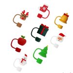 Novelty Straw Cover With Gift Box Shape And Connecting Loop - 3