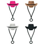 Novelty Straw Cover With Hat Shape And Hanging Loop - 3