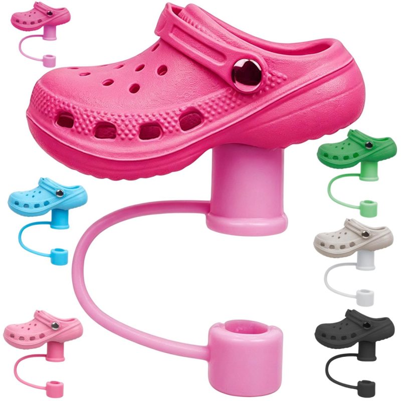 Novelty Straw Cover With Shoe Shape And Attached Loop - 1