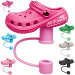 Novelty Straw Cover With Shoe Shape And Attached Loop