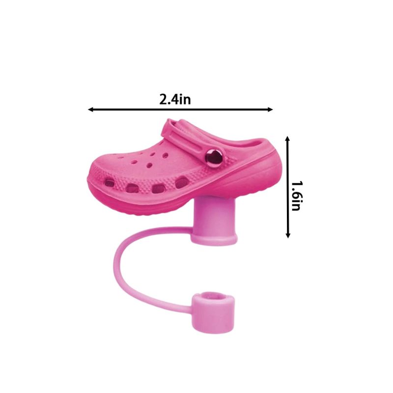 Novelty Straw Cover With Shoe Shape And Attached Loop - 2