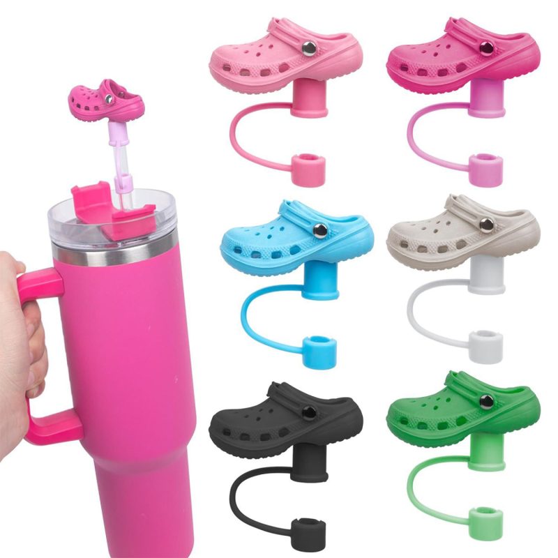 Novelty Straw Cover With Shoe Shape And Attached Loop - 6