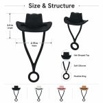 Silicone Cowboy Hat Straw Cover Tumbler Lid Imprintable Beverage Promotion - 1