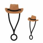 Silicone Cowboy Hat Straw Cover Tumbler Lid Imprintable Beverage Promotion - 5