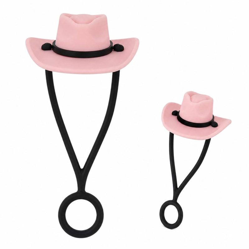 Silicone Cowboy Hat Straw Cover Tumbler Lid Imprintable Beverage Promotion - 6