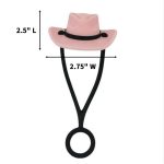 Tethered Silicone Straw Cover in a Cowboy Hat Shape - 1