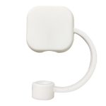 Tethered Square Straw Cover for Wide Drinking Straws - 2